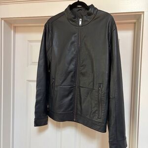 NWT DOCKERS MENS "LEATHER" JACKET, SIMULATED LEATHER SZ M